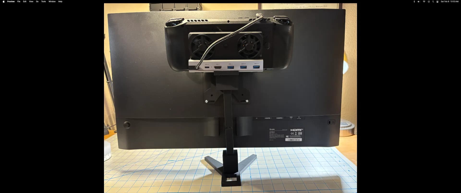 Portable Vesa 100x100 Monitor Stand w/ dock