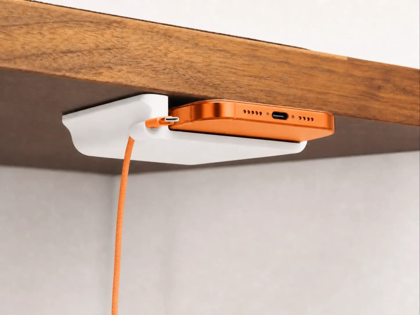 Under Desk iPhone Holder - Cord Clip