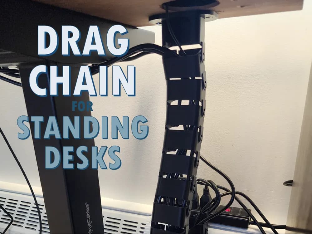 Drag chain Cable Organizer For Monitor Risers