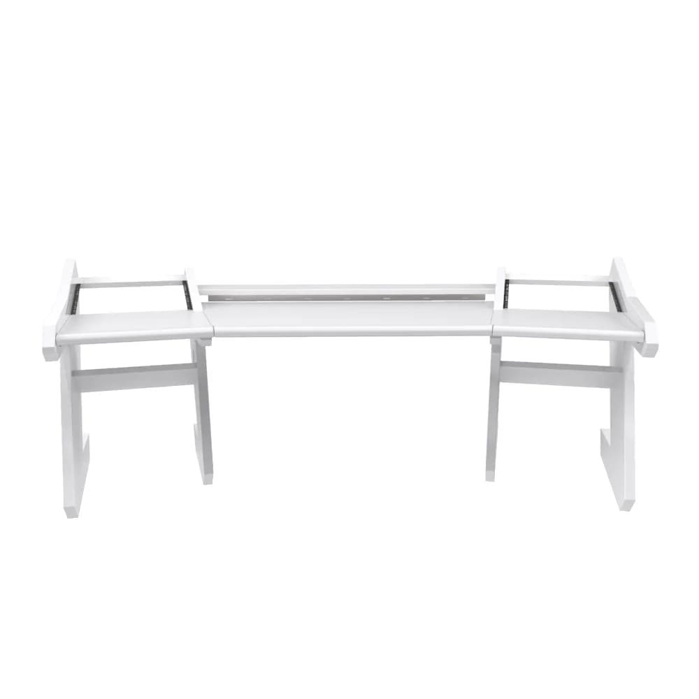 PRO LINE S Desk All white & V Tower speaker stands and Pull Out option Bundle