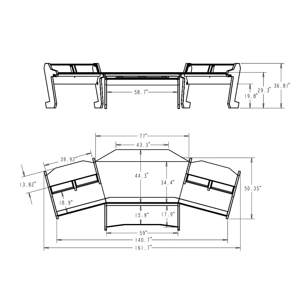 PRO LINE Classic XXL Desk all Black