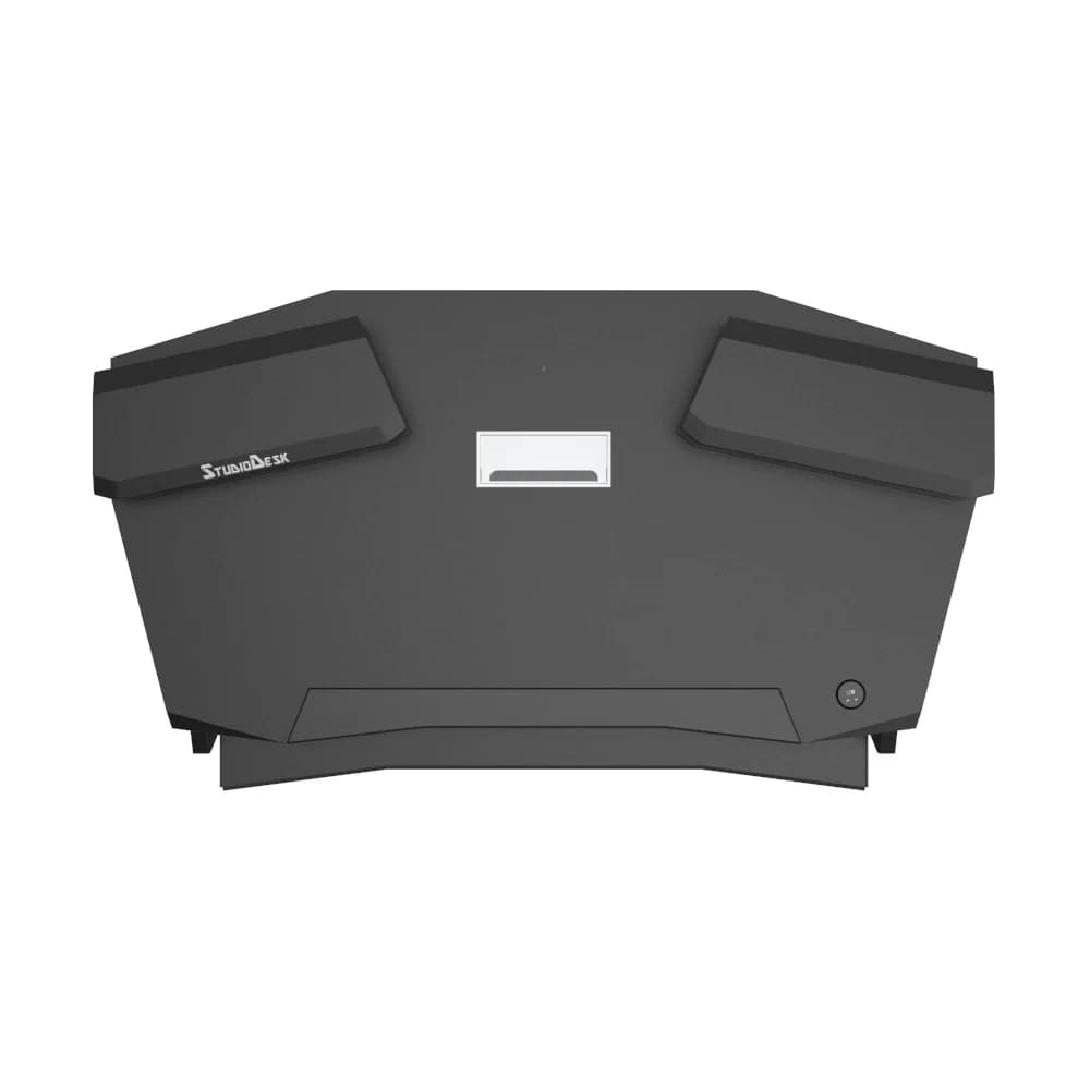ORBIT Electric Sit and Stand Workstation with Two Rack Modules and Keyboard Tray All black