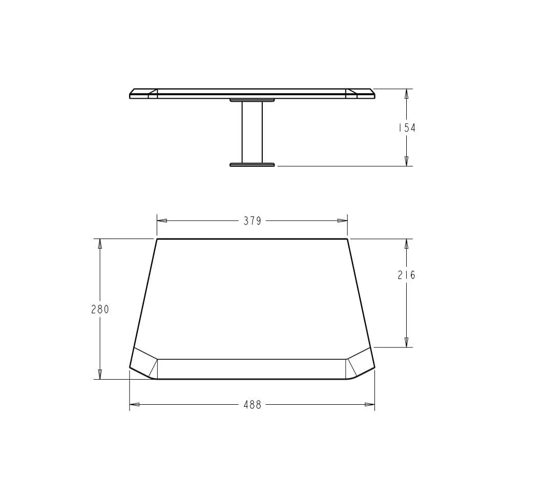 A pair of speaker shelves for Orbit Series Black