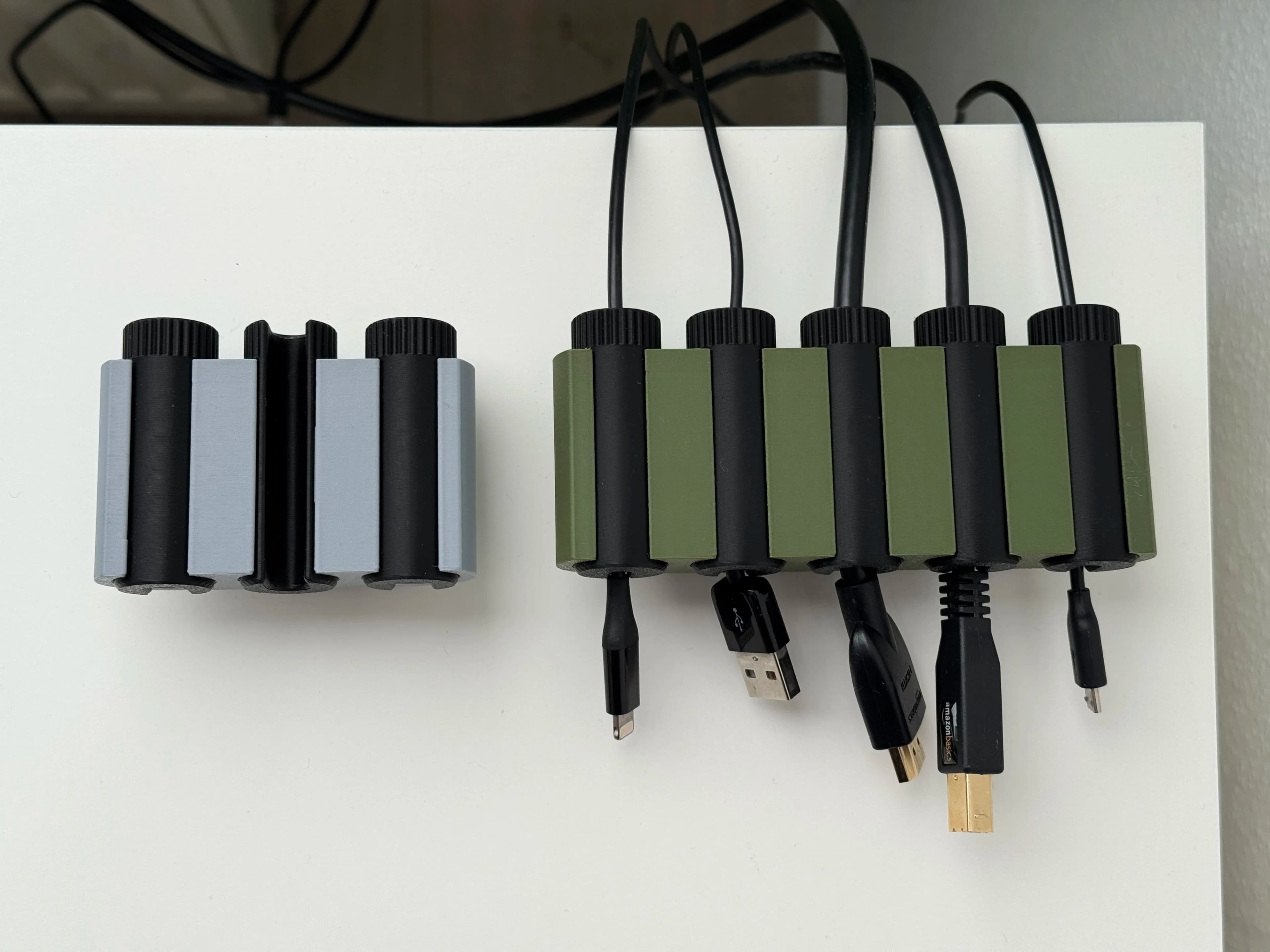 Desk cable management holder