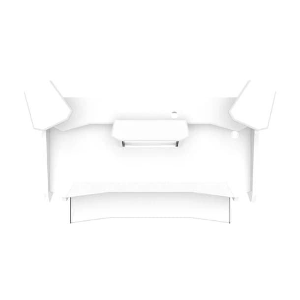 Enterprise Desk With Keyboard Pullout Option All white