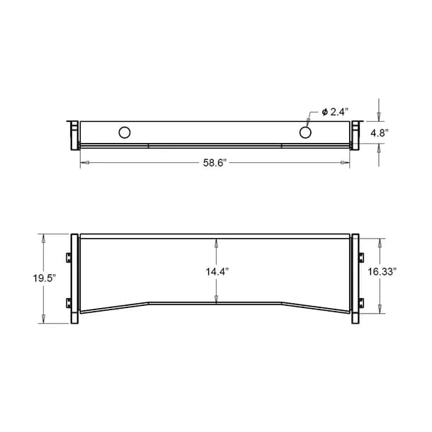 Commander V2 Desk with Keyboard pullout option All White