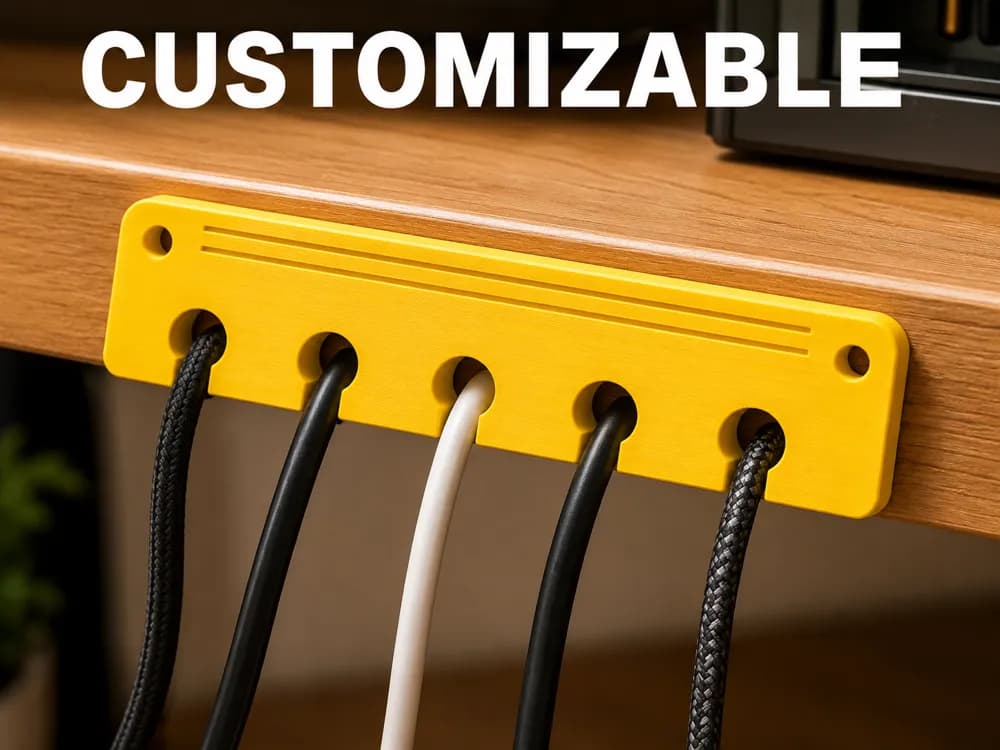 Adhesive Parametric Cable Saddle Strip Custom