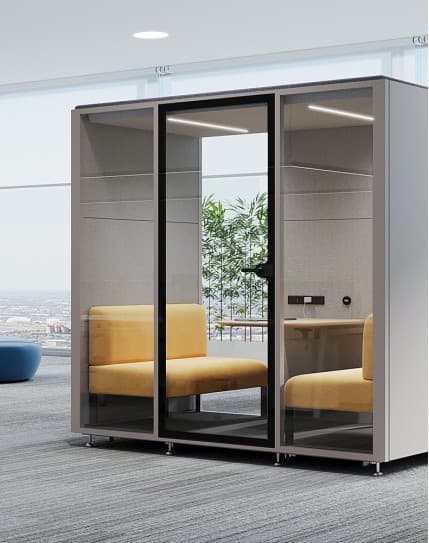 EchoBox Four Seater Steel Frame Acoustic Pod