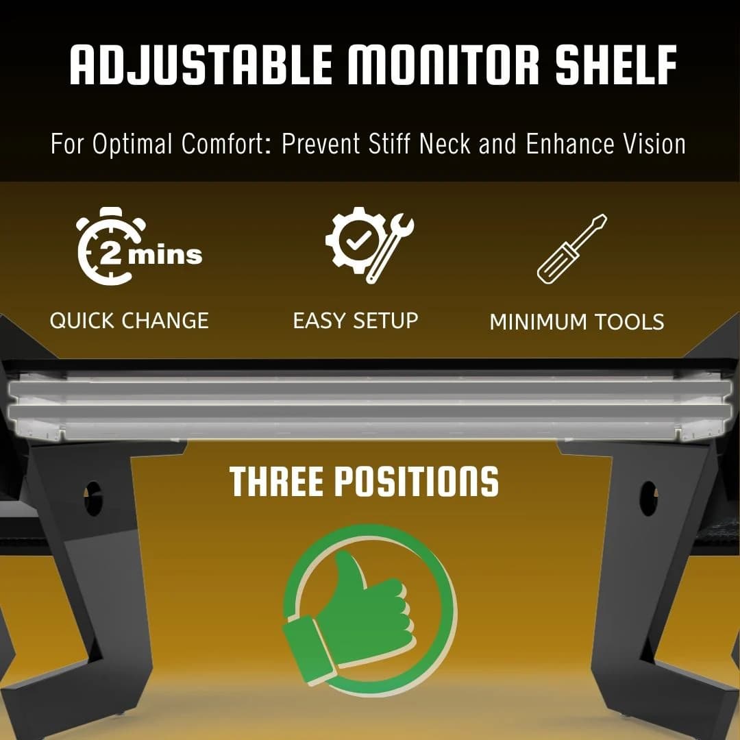 PRO LINE S Desk all Black with Pull out Bundle