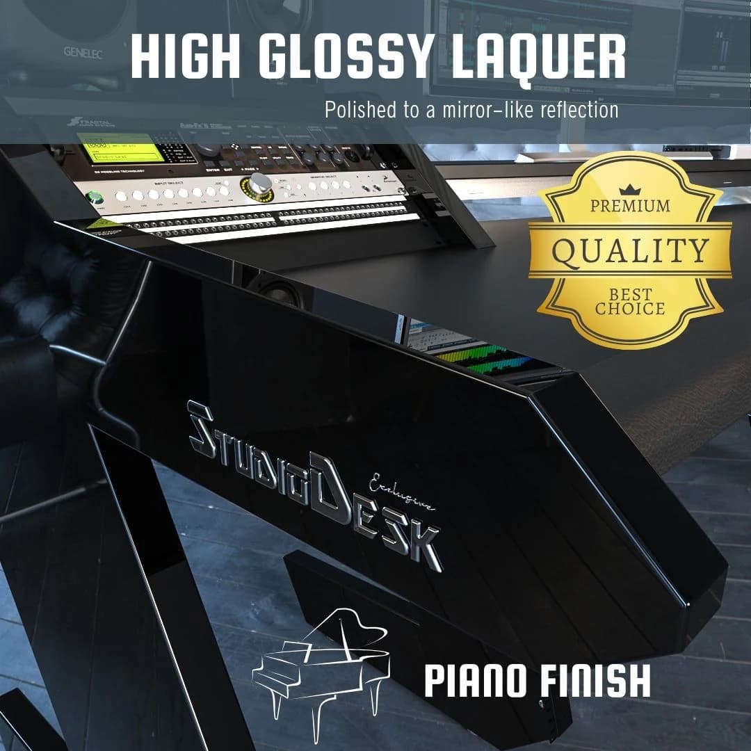 PRO LINE Classic Desk all Black and Keyboard pull out option