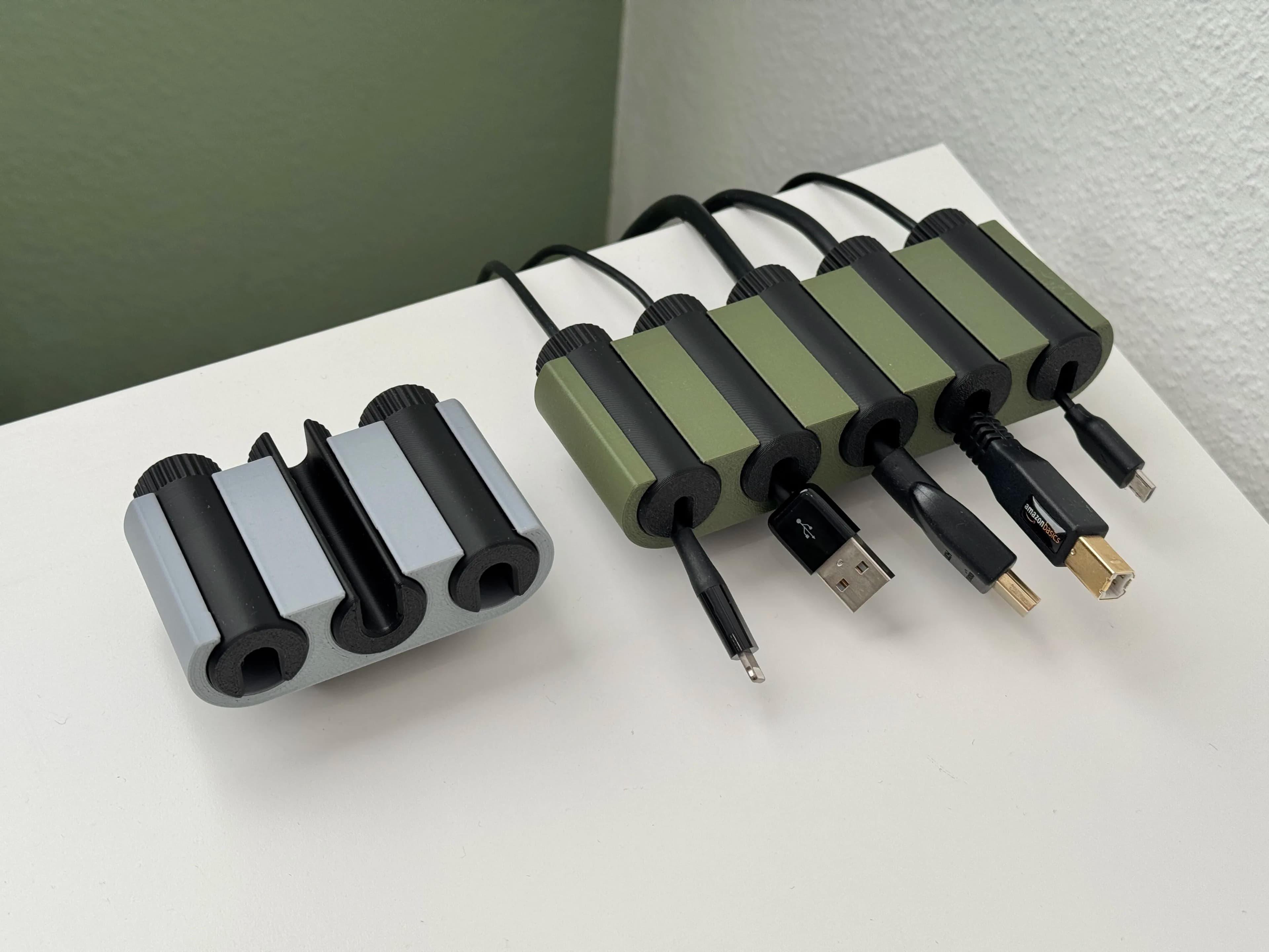 Desk cable management holder