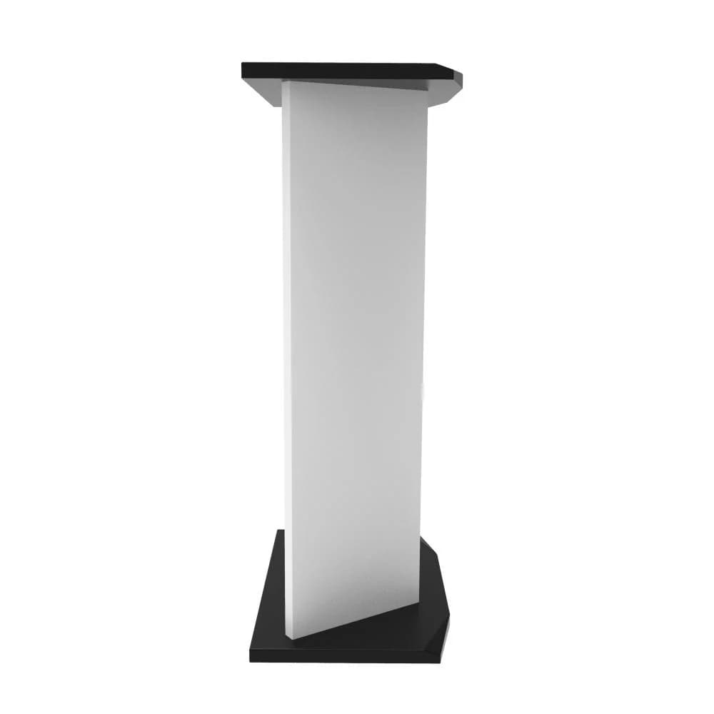 PRO LINE S Desk All white & V Tower speaker stands and Pull Out option Bundle