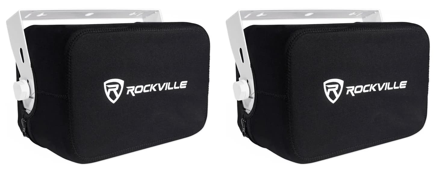 Rockville HP65S-8 White + RWBC65S Covers Bundle