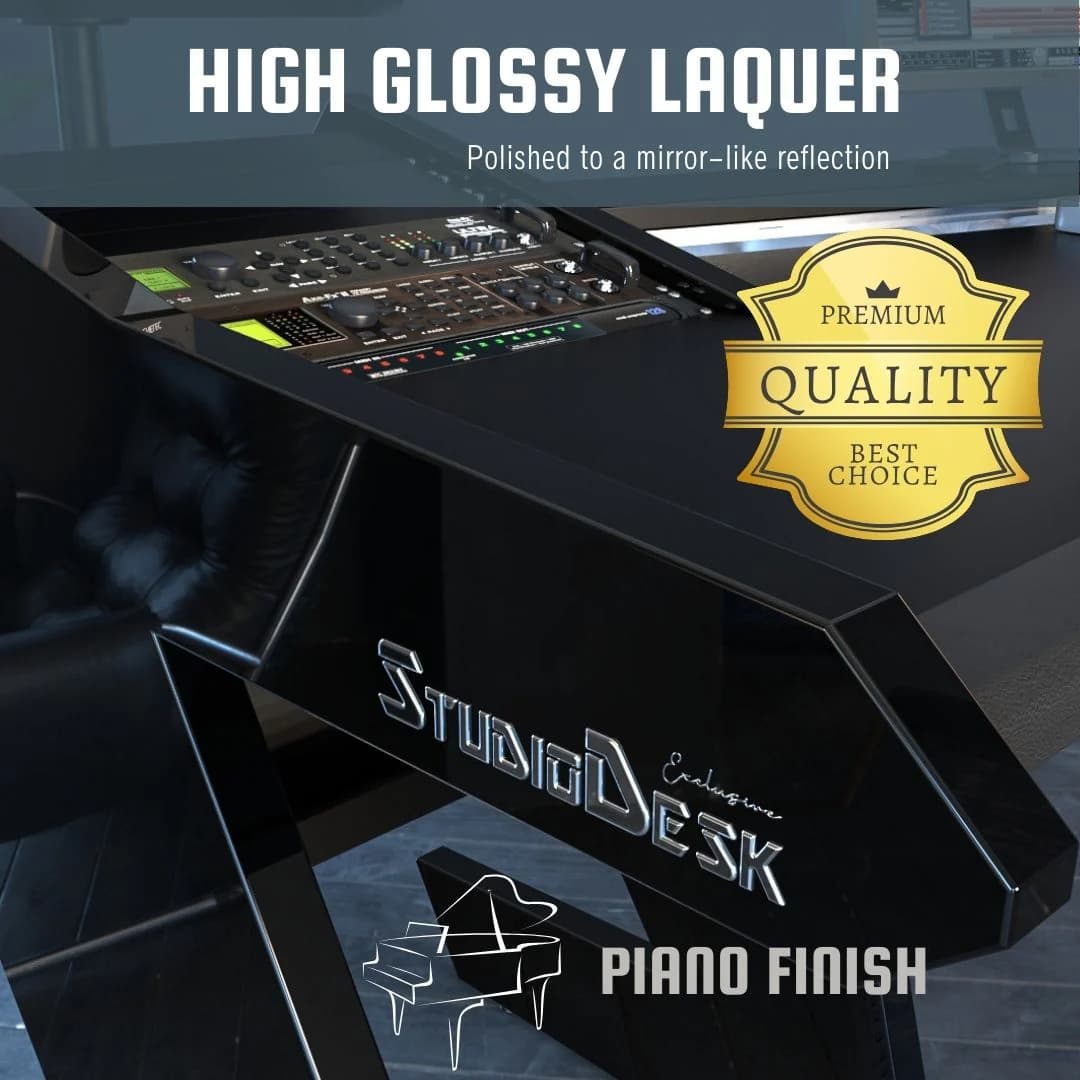 PRO LINE S Desk Black with Keyboard Pull out option