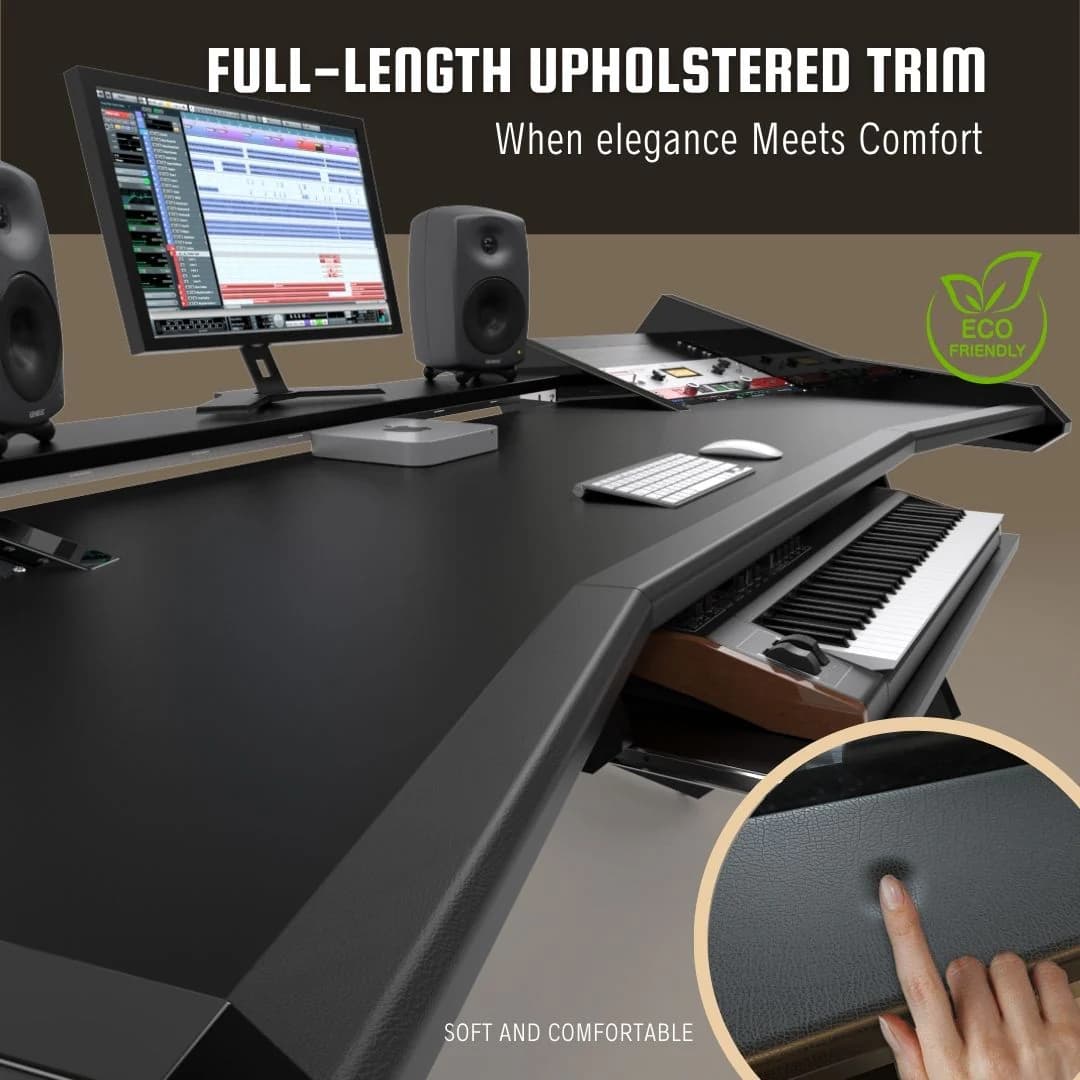 PRO LINE S Desk Black with Keyboard Pull out option