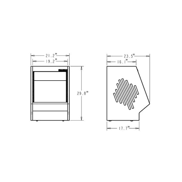 Floor rack cabinet 10U Black