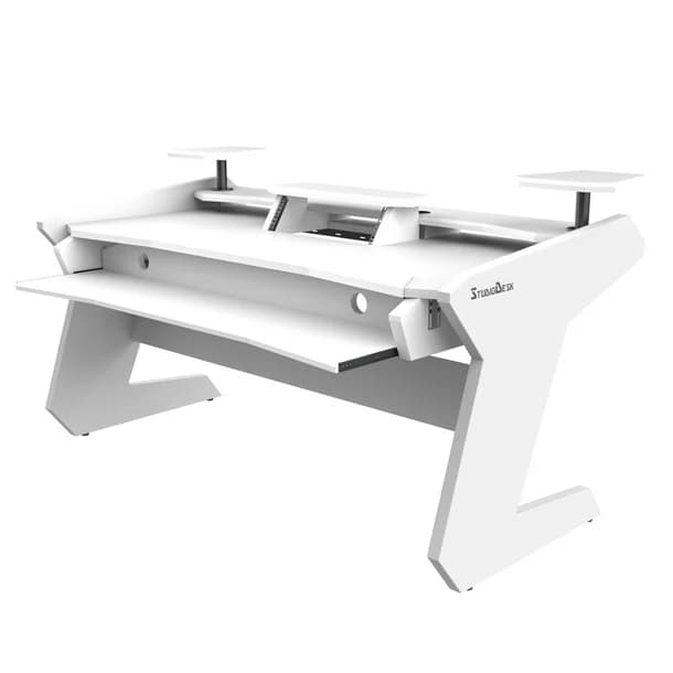 Enterprise Desk With Keyboard Pullout Option All white