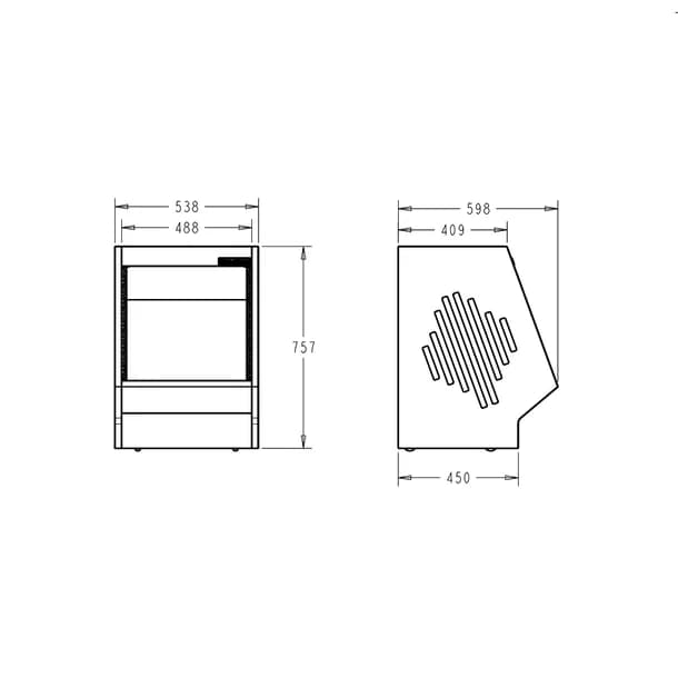 Floor rack cabinet 10U Black