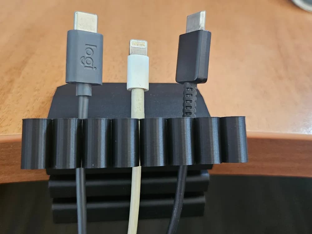 Auto-Supported Modular Desk Edge Cable Organizer