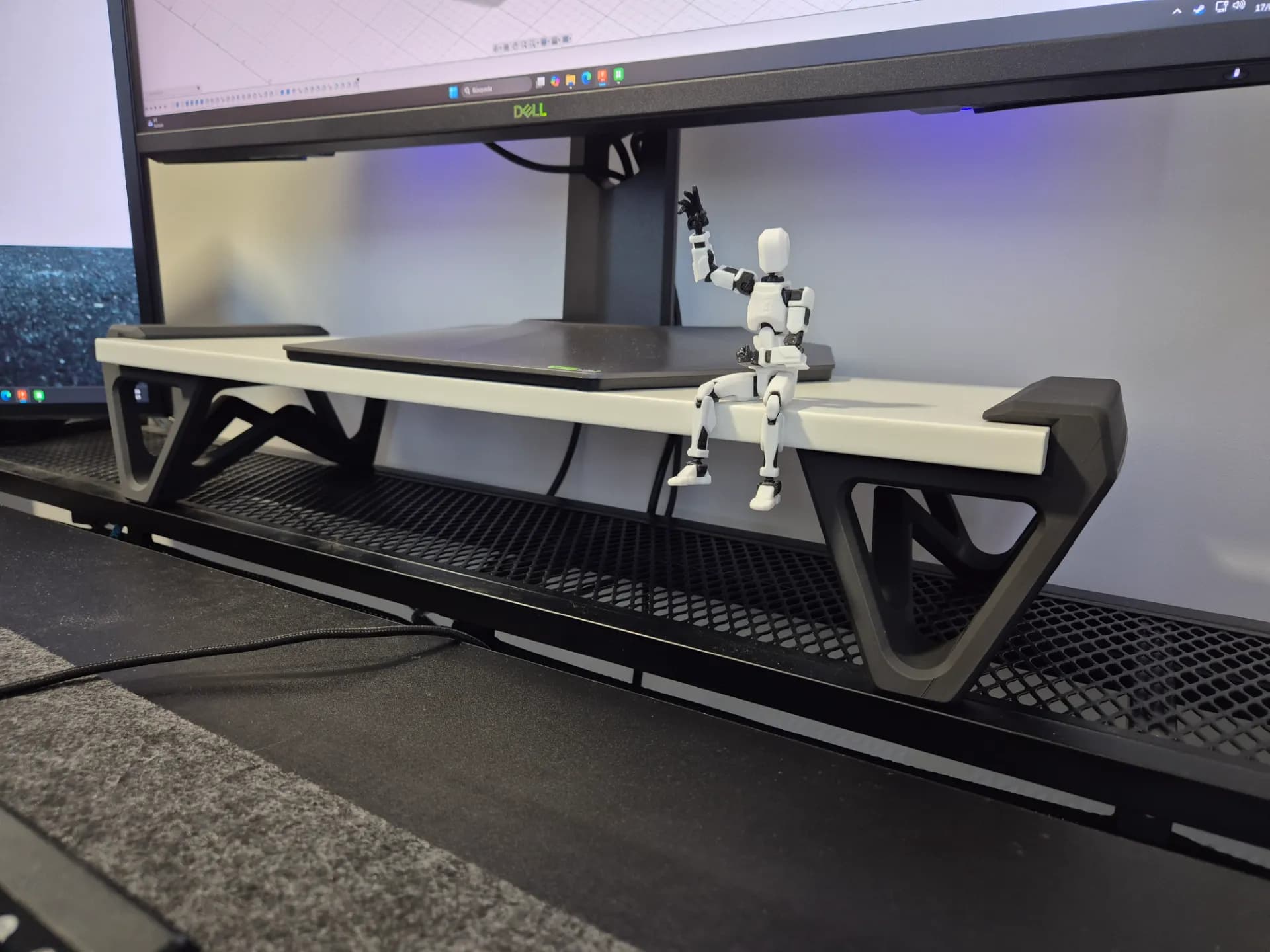Minimalist Monitor Riser for a Modern Desk Setup