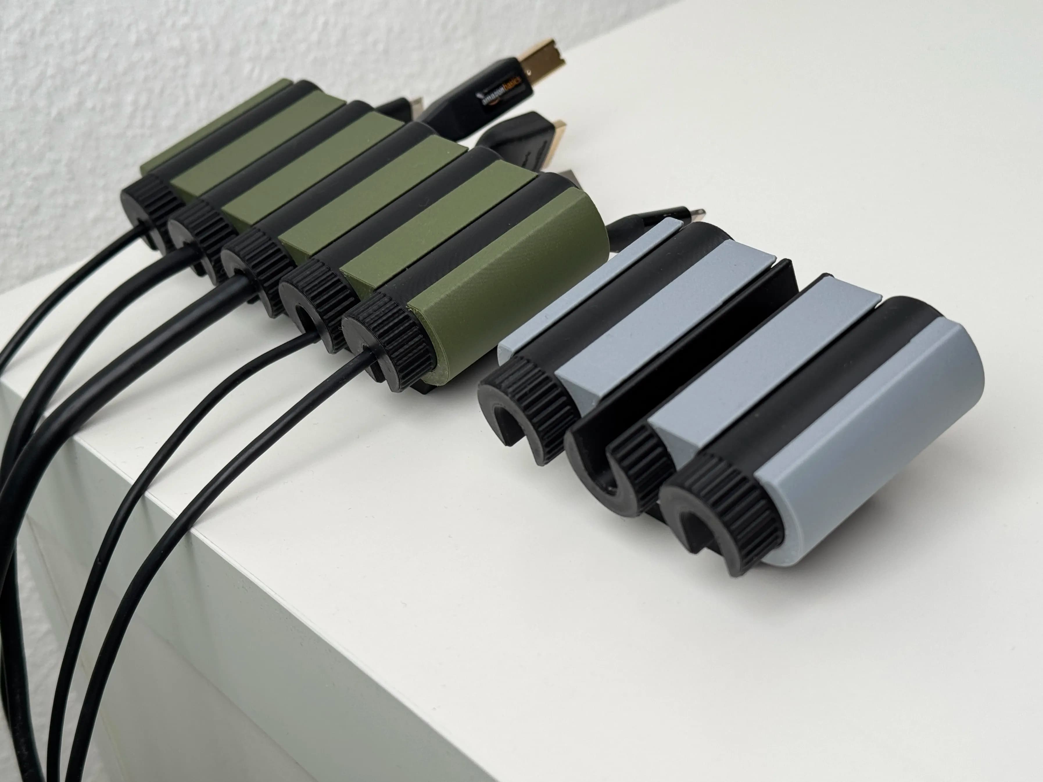 Desk cable management holder