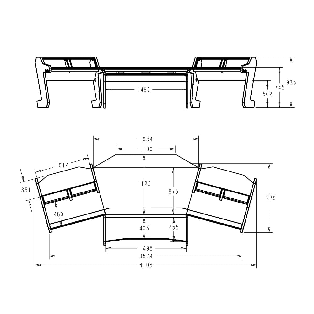 PRO LINE Classic XXL Desk all Black