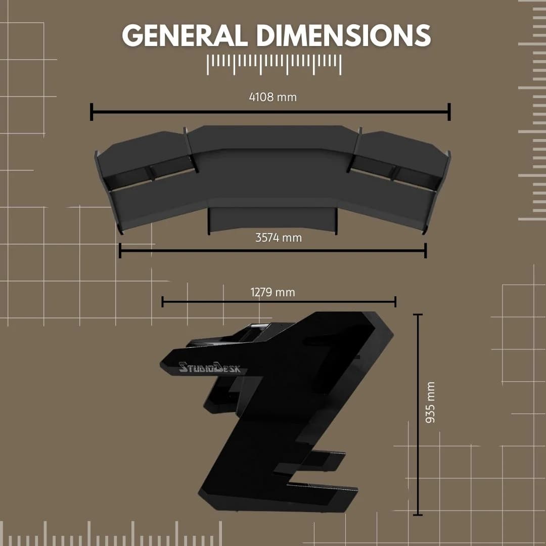 PRO LINE Classic XXL Desk Black